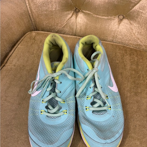 Nike Womens Flex Trainer 5 Teal and Lime Green Running Sneakers Size 10 - Picture 6 of 6